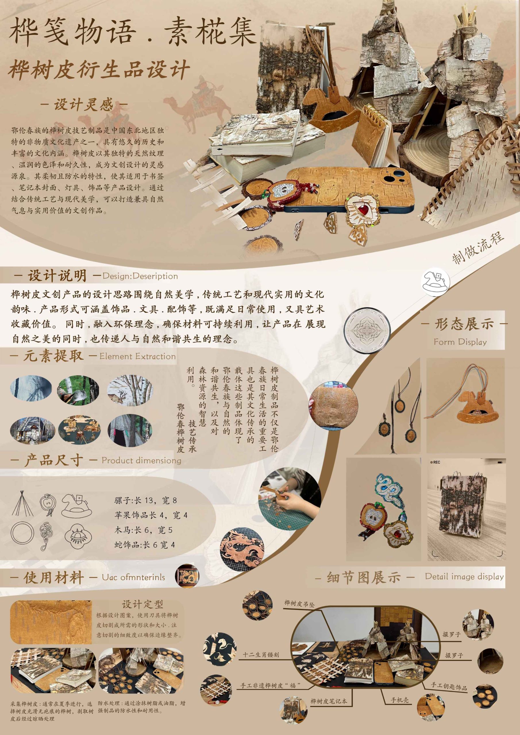 桦笺物语.桦树皮衍生品设计